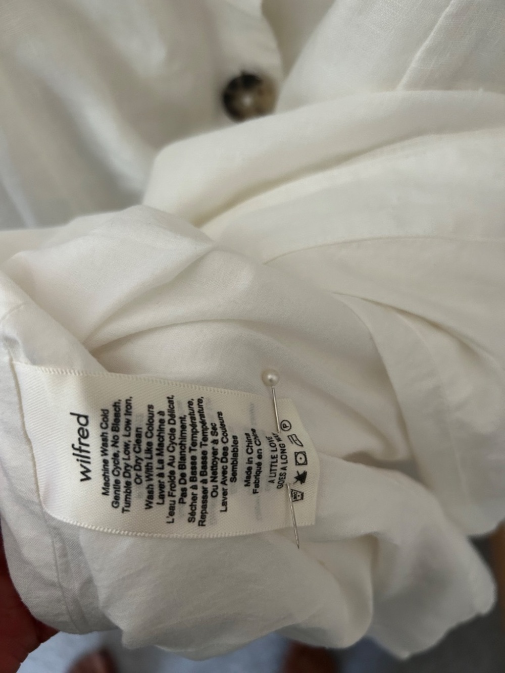 Aritzia Wilfred 100% Linen Midi Dress Size 6 | Fully Lined | Coastal & Parisian - Picture 6 of 7